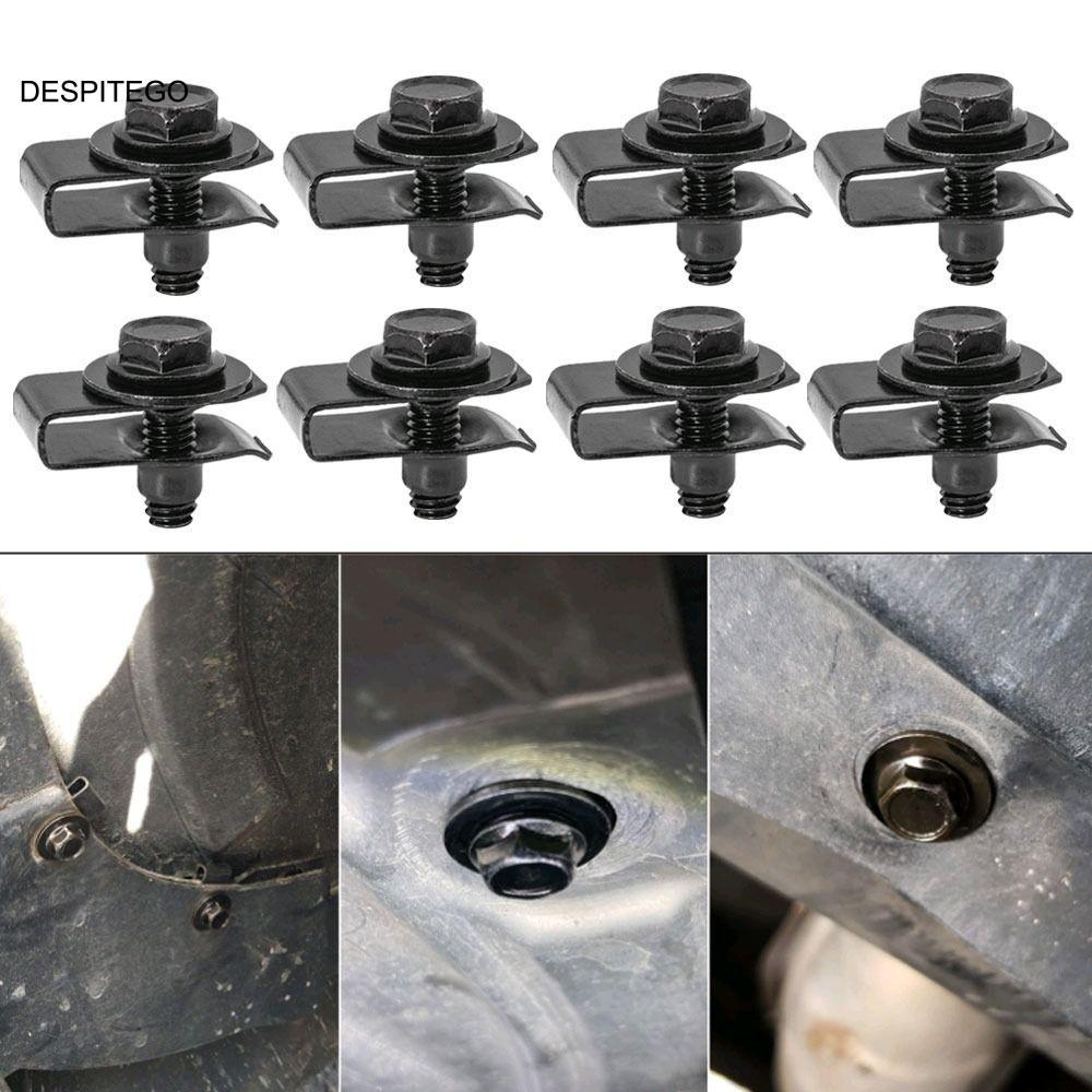 DESPITEGO 5 / 10 Chiếc Bu Lông Thân Xe, 6MM Splash Shield Guard Xe U-nut Clip, Splash Shield Guard U