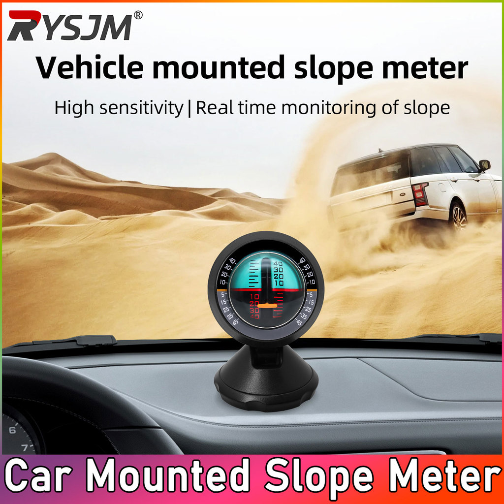 Multifunction Car Inclinometer Vehicle Mounted Slope Meter Outdoor Measure Tool Car Compass