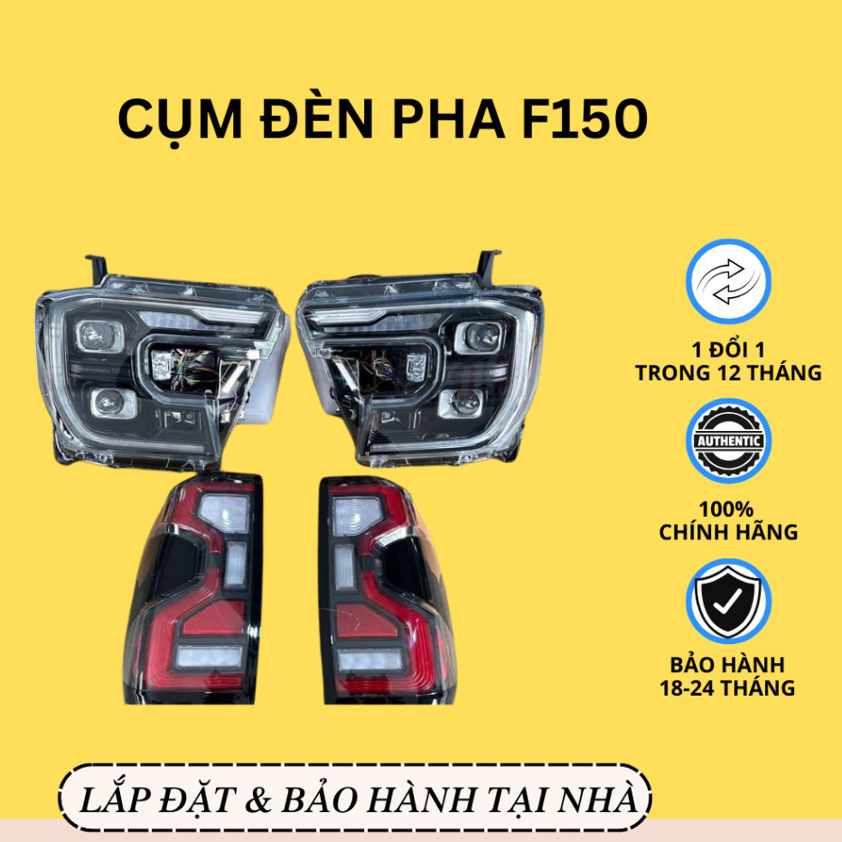 New   Cụm Đèn Pha F150 | Nâng Cấp Đèn Ranger Xls Lên F150