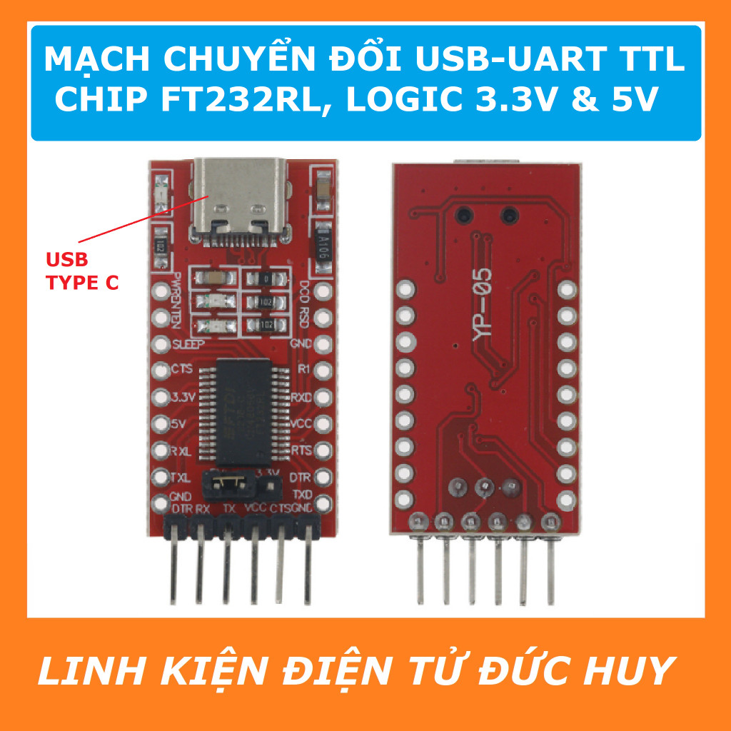 331 331 MODULE CHUYỂN ĐỔI UART TTL FTDI  CHIP FT232RL 3.3V, 5V