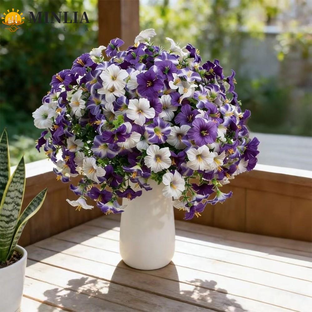 MINLIA Nhân Tạo Morning Glory, Nhựa Chống Tia UV Silk Morning Glory Flowers, Sắp Xếp Hoa Handmade Th