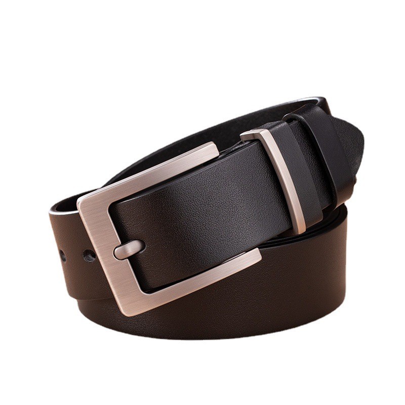 Đai nam 20516 / cao cấp GE / Chiều rộng 3.85cm / Lớp da bò hàng đầu / Đai nam giản dị tất cả phù hợp