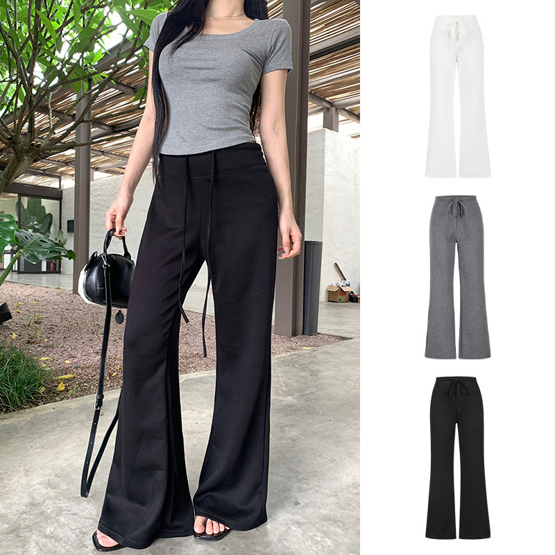 Moses Queen Quần Thường Đen Co Giãn, Dây Rút Eo, Phù Hợp Mùa Xuân Hè