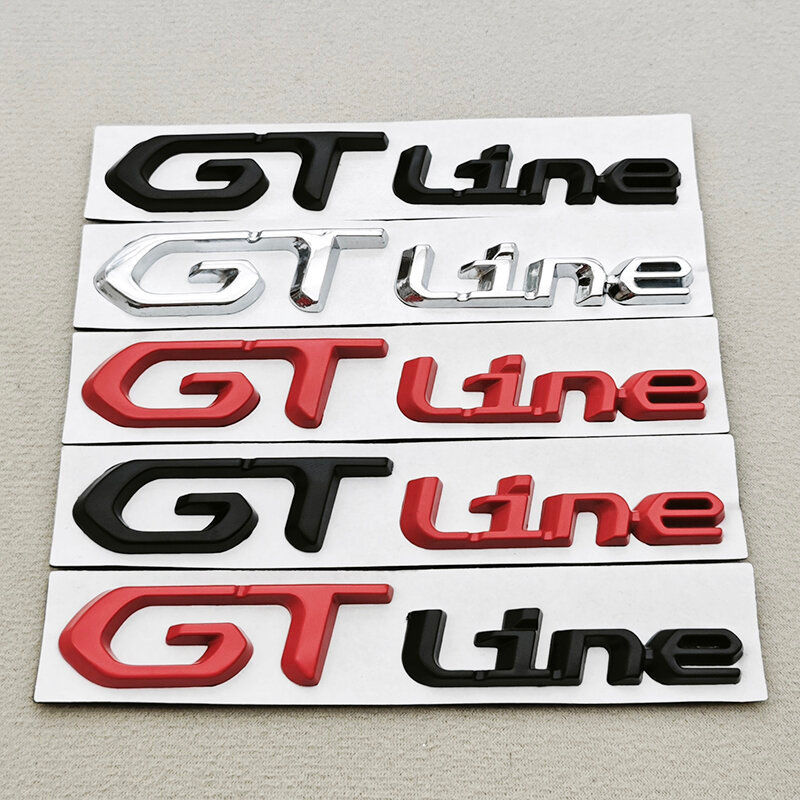 1 x Metal GT Line Car Auto Motorcycle Sticker Huy hiệu Decal GT Line Biểu tượng Sticker
