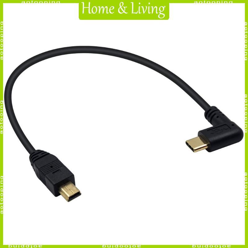 Cáp chuyển đổi AOTO Mini USB sang Type C 90 độ USB 3 1 Type C sang MiniUSB