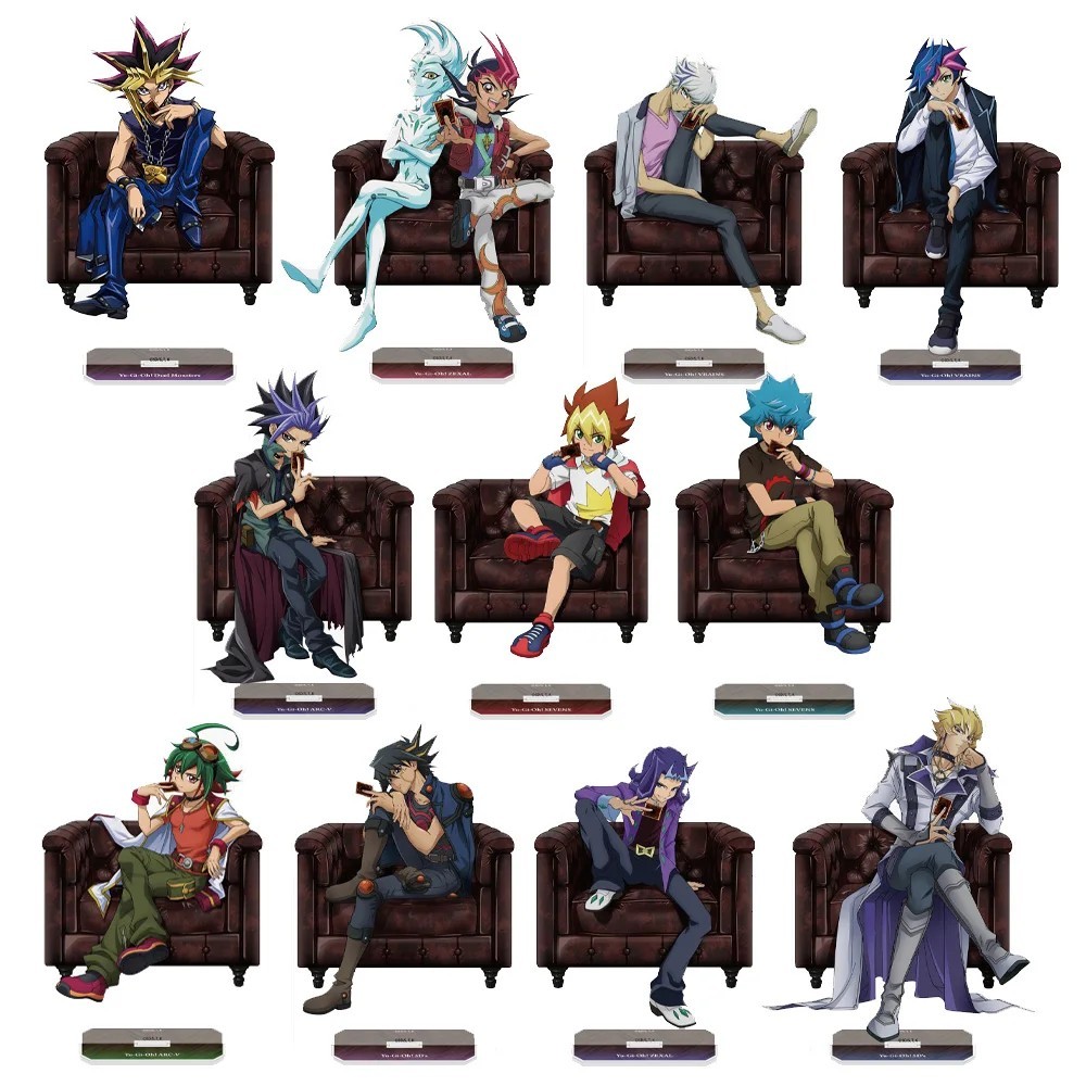 Standee Yu-Gi-Oh mô hình mica Vua Trò Chơi trang trí bàn học Jaden Yuki Yusei Fudo Jack Atlas Kite T