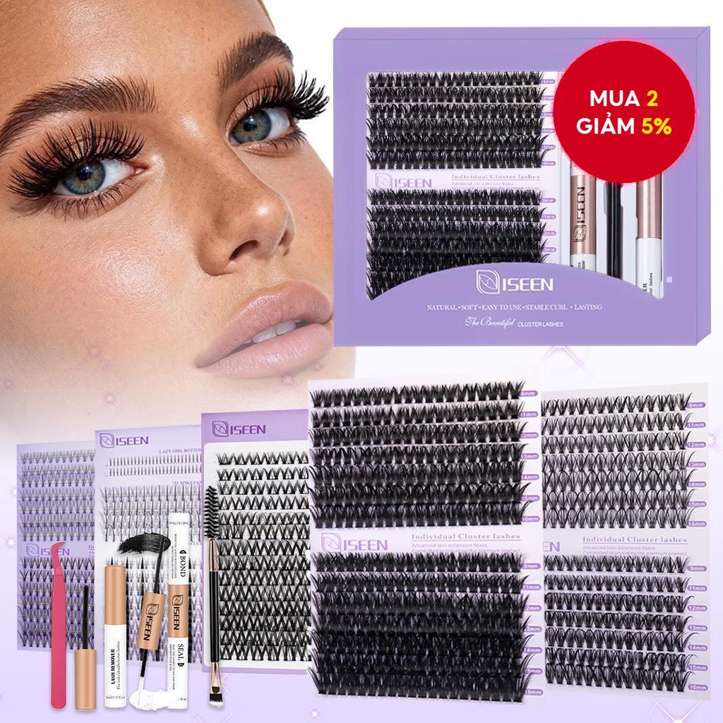 Bộ Kit Tự Làm Lông Mi Cụm Lông Mi DIY, Trộn Lông Mi Cụm Wispy, Keo Dán & Khóa Lông Mi, Trang Điểm Ma