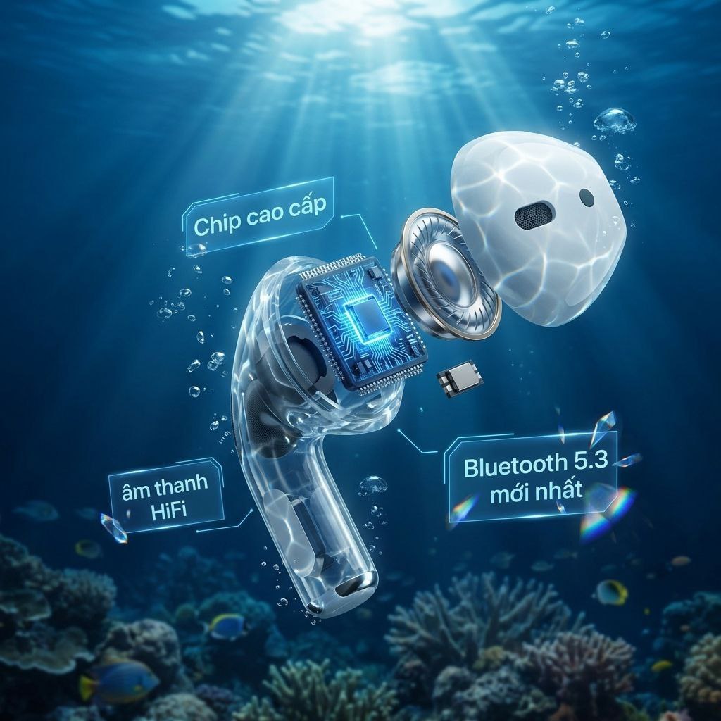 Tai Nghe Bluetooth 5.3 Không Dây PPr4 Tws Hiệu Suất Cao, Chống Nước, Chống Ồn Tuyệt Vời Cho Game Thủ | BigBuy360 - bigbuy360.vn