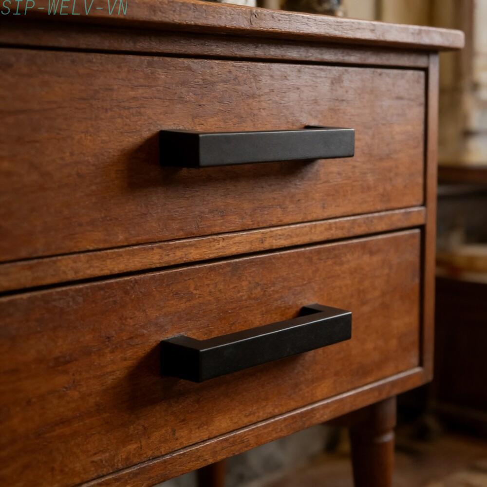 {WELV}Stainless Steel Cabinet Drawer Handle Style Wardrobe Cabinet Door Handle