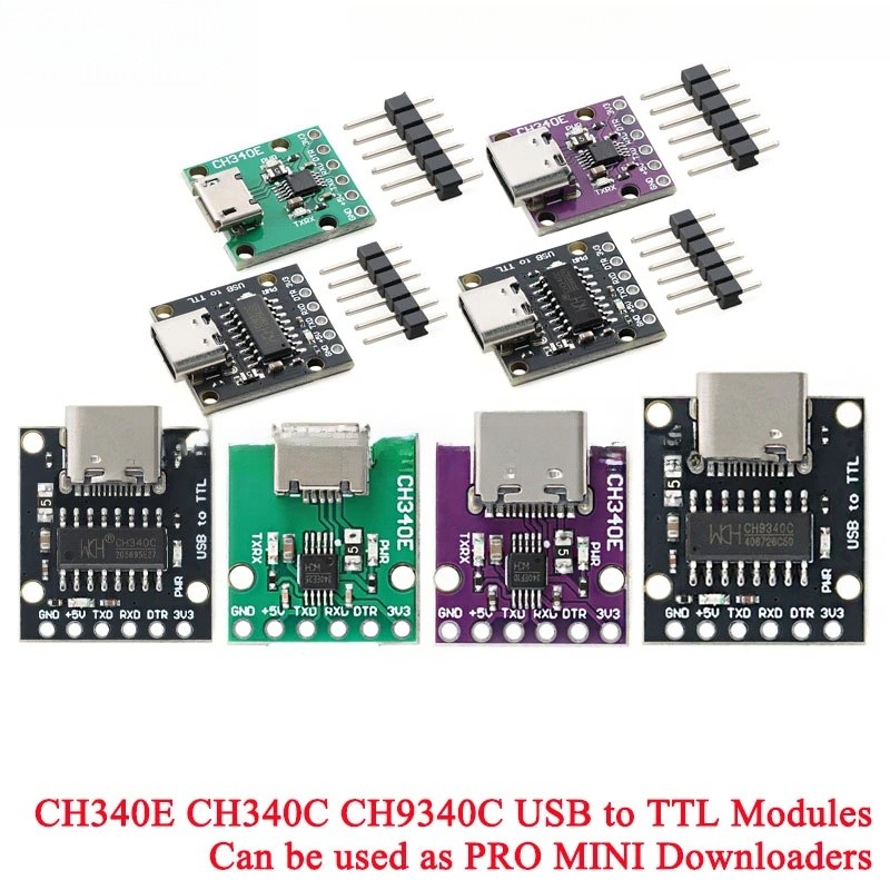 1-5 chiếc CH340E CH340C CH340N CH9340C USB 2.0 sang TTL Module Pro Mini CP2104 CP2102 PL-2303HX HT42