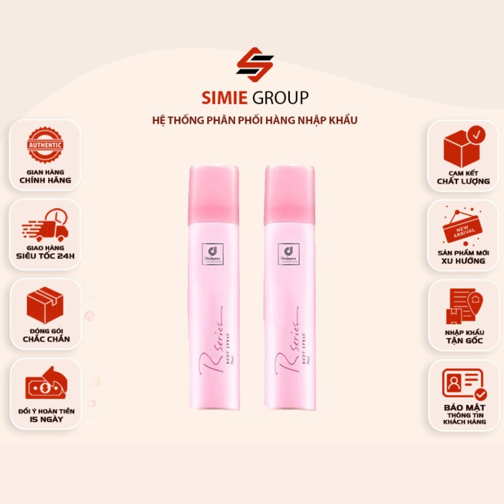 [COMBO 2 CHAI] Xịt thơm Designer Collection Rseries Body Spray Chính hãng