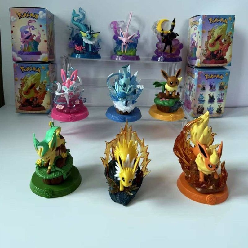 【Fast shipping】Pokemon Blind Box Đồ Chơi Hộp Mù (eevee / sylveon / umbreon / Espon /laceon/ leafeon 