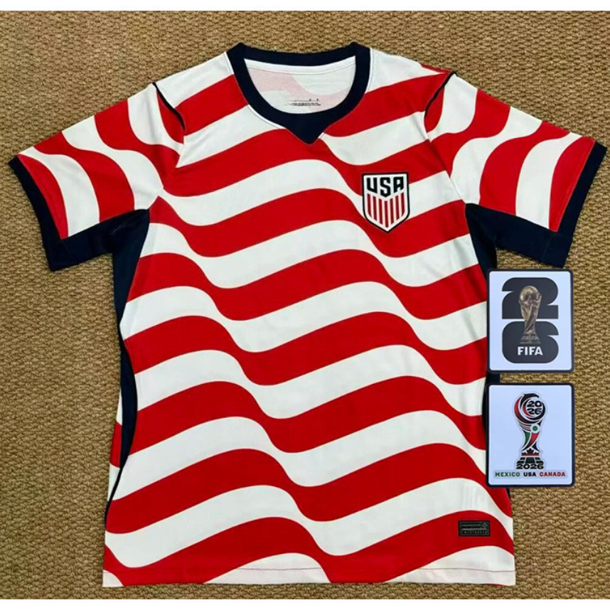 USA 2026 / 27 Home Fan T-Shirt Phiên bản Áo bóng đá nam, Size S-4XL