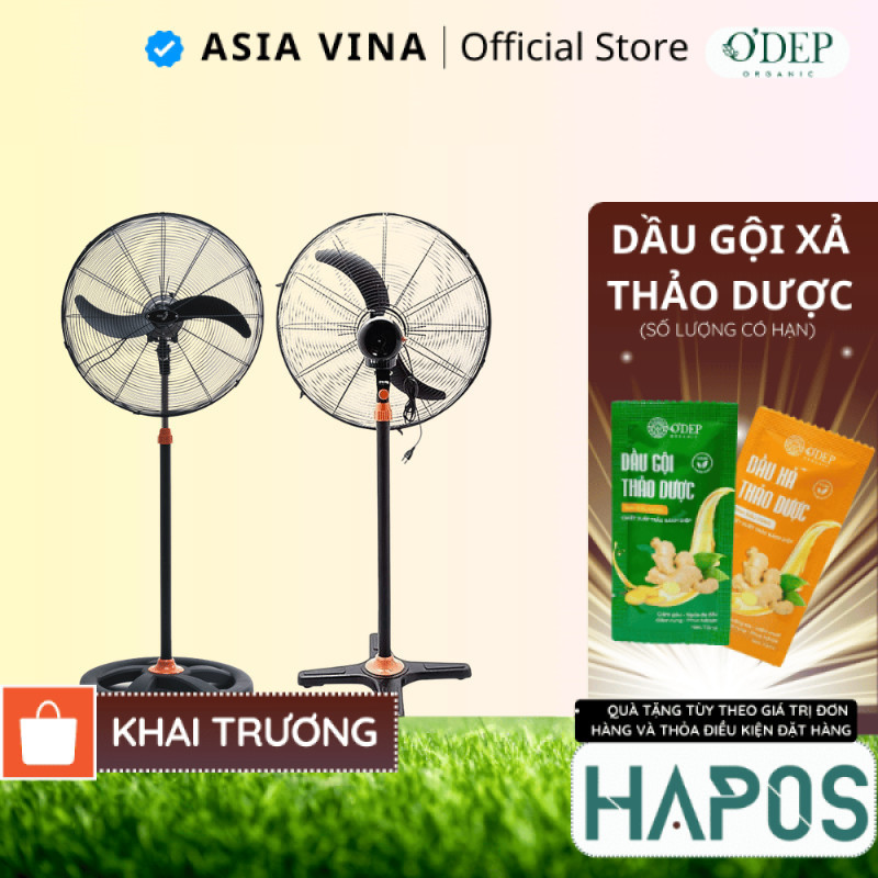 Quạt đứng công nghiệp ASIA 120W gió cực mạnh, 3 tốc độ, sải cánh 60cm tản rộng D24001 - HAPOS HOF