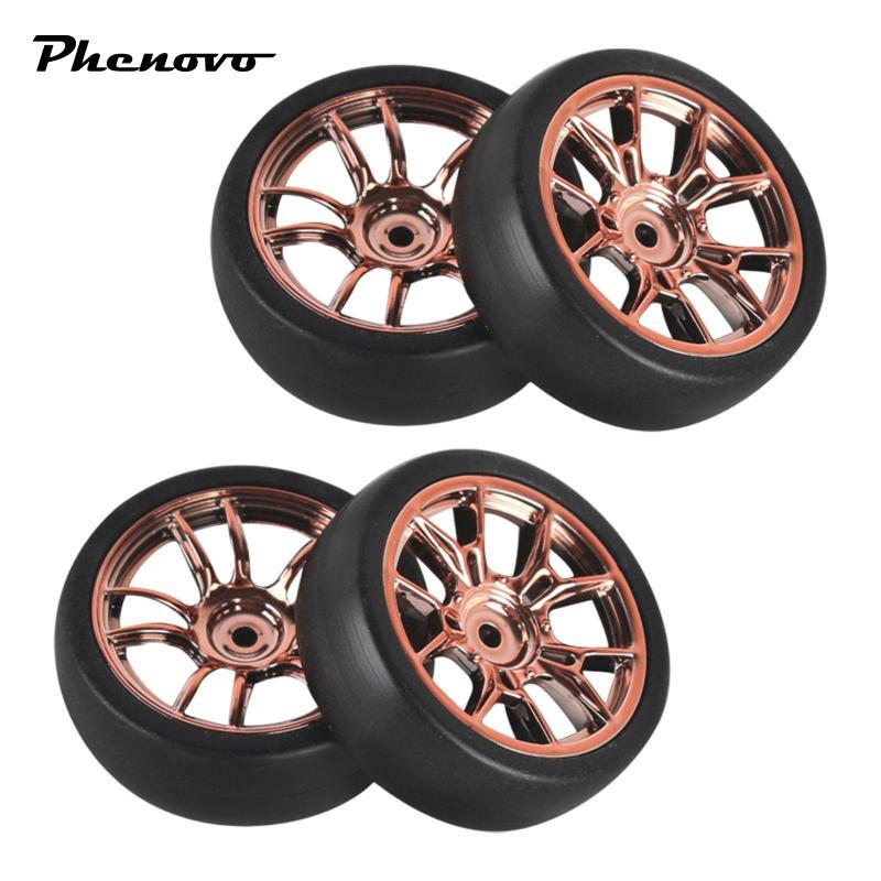 4x RC Xe Drift Lốp Thay Thế Đường Kính 31mm Rally Drift Lốp Cho 1: 18 RC Trên Đường Drift Xe Tải Phụ