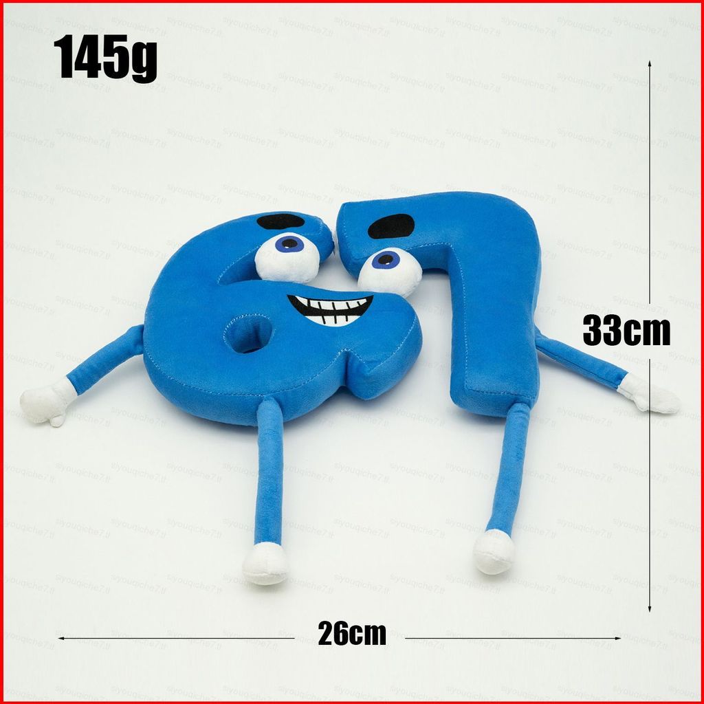SY Steal a Brainrot Number Lore 6 và 7 Plushie Cotton Sang Trọng Đồng Hành Búp Bê Mềm Ôm Gối