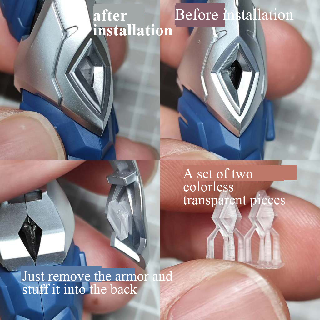 ĐỘNG CƠ NUCLEAR MNP-XH05.Zhao Yun Elbow trong suốt Các bộ phận được sửa đổi Bộ phận in 3D [THANH TOÁ