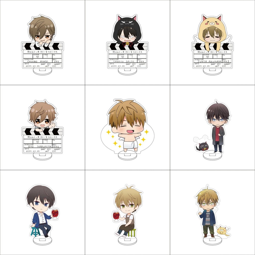 Standee Anime Dakaretai Otoko 1-i ni Odosarete Imasu Mô Hình Mica Chibi Dakaichi Azumaya Junta Takat