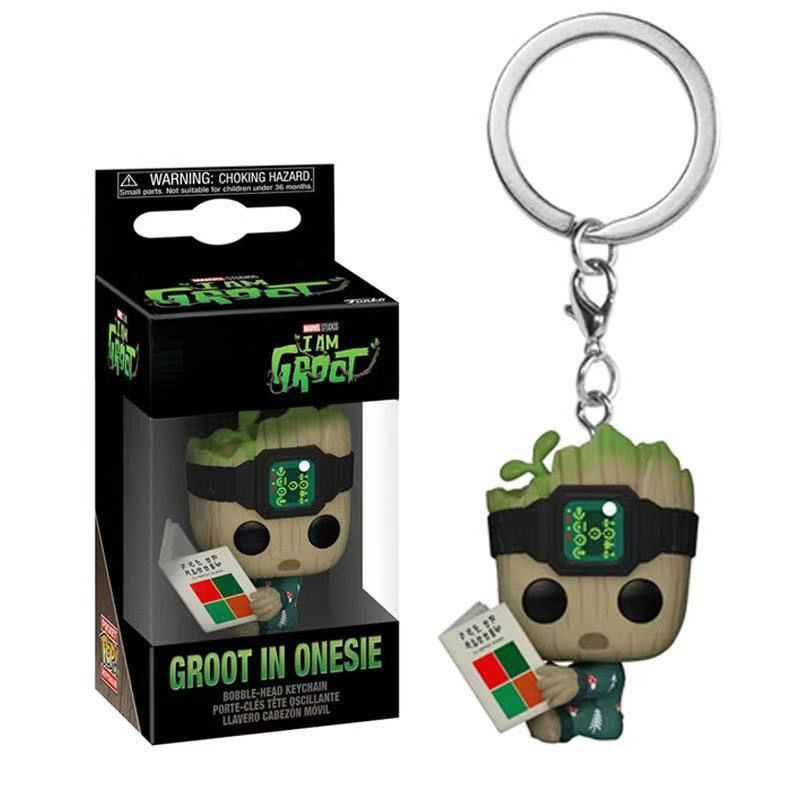 Groot Rocket Hình móc khóa đồ chơi mô hình Galaxy