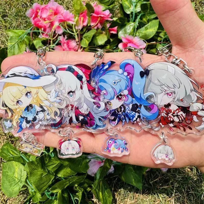 Anime Wuthering Waves Brant Phrolova Cartethyia Carlotta Montelli  Figure Acrylic Keychain