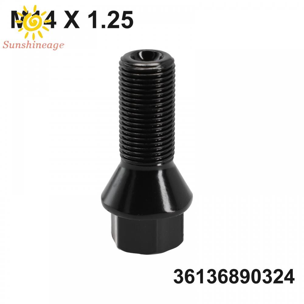 【SUNAGE】Black Wheel Nut Stud Bolt M14 X 1 25 for BMW F25 X3 E70 X5 (Pack of 4)【HOT Fashion】