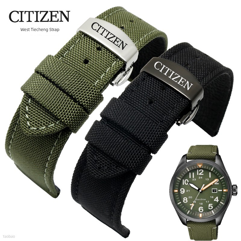 CITIZEN CITIZEN Eco-Drive Dây đeo đồng hồ BM8475 / BM7140 Nylon Canvas Nam Dây Phụ kiện 22mm