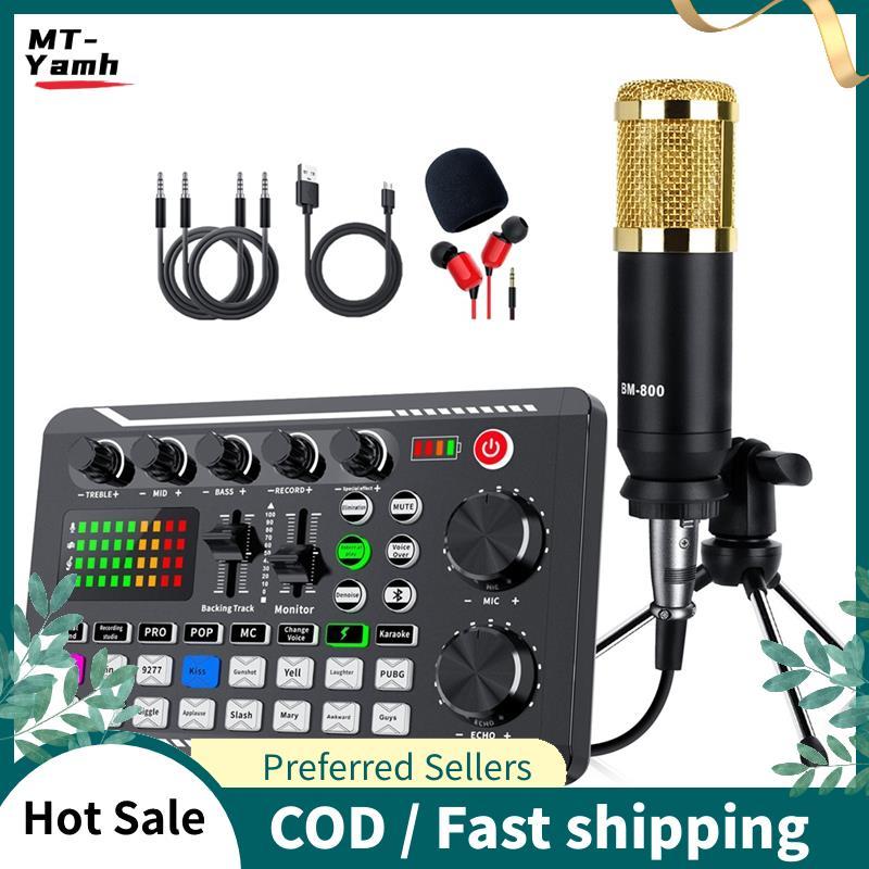 Bộ Card âm thanh di động Bộ micro PC Phụ kiện F998 BM800 Bộ