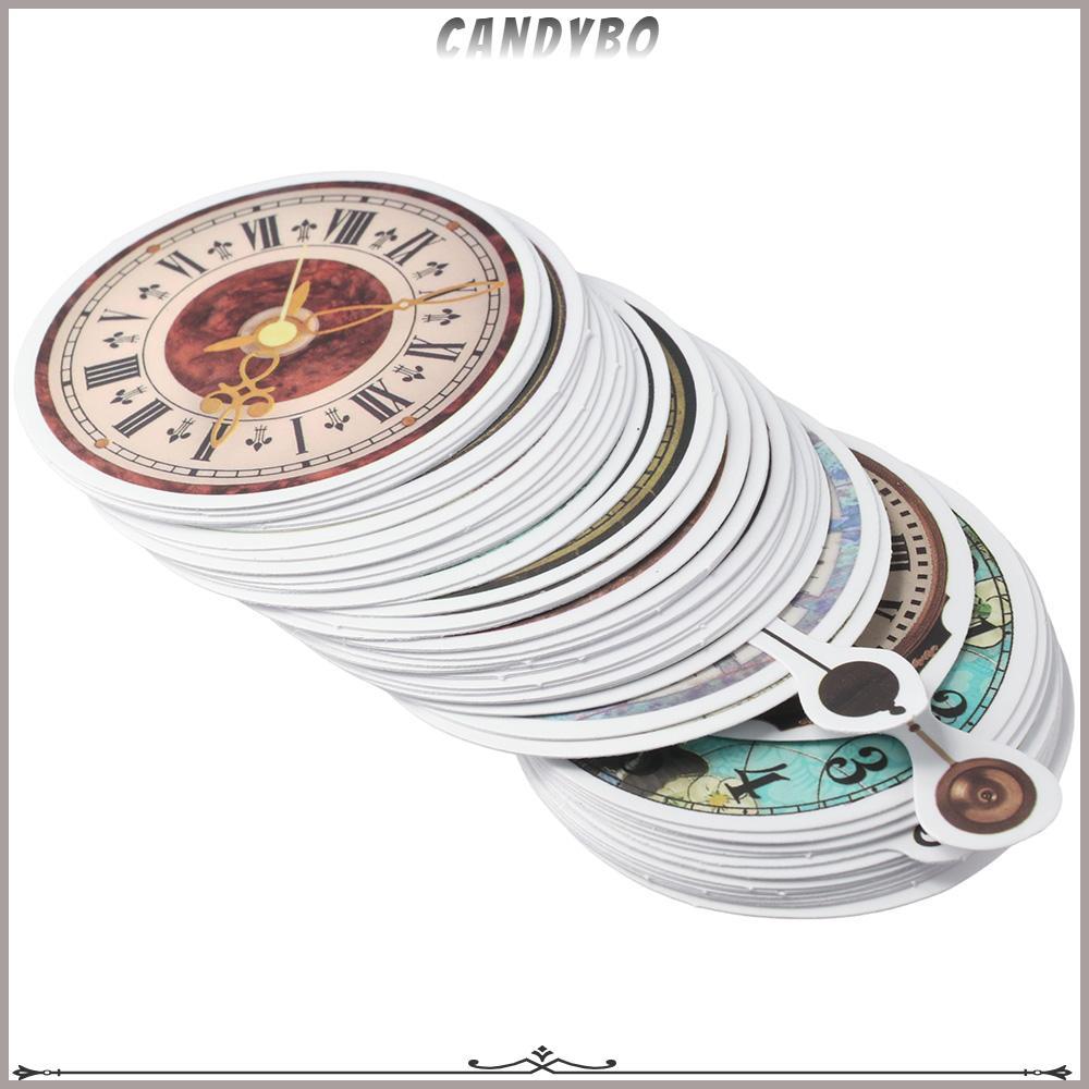 CANDYBO 100 CÁI Nhãn dán đồng hồ, Nhãn dán nhiều màu PVC, Nhãn dán sổ lưu niệm Nhãn dán trang trí DI