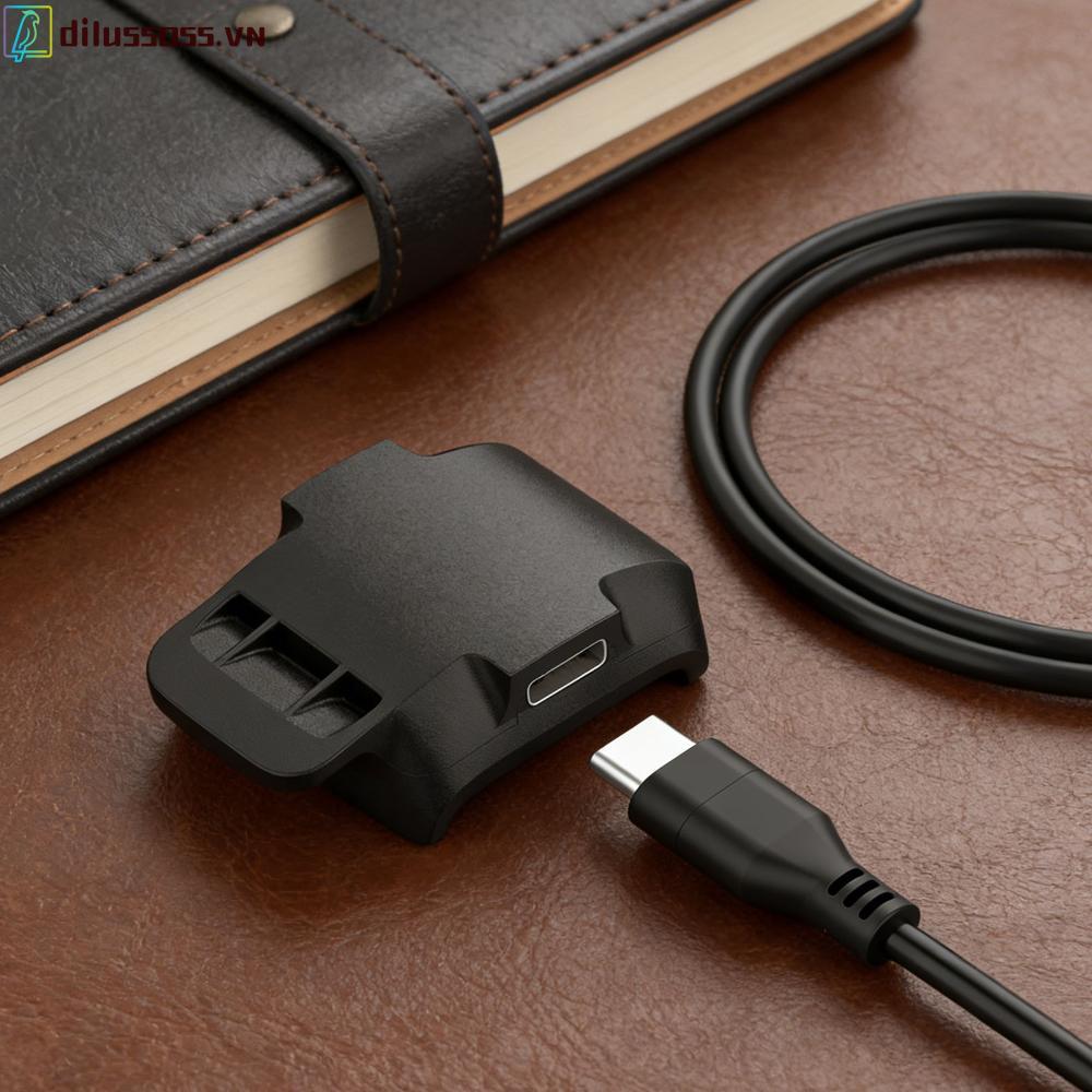 [dilussoss.vn] Bộ sạc nguồn Chuyển đổi phích cắm USB-C có thể tái sử dụng cho Garmin Delta / Delta X