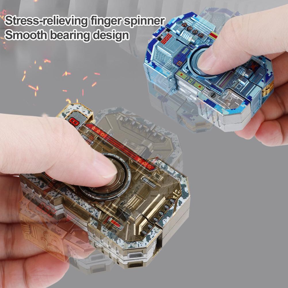 Đồ chơi Spinner, biến hình Robot Fidget Gyro, Antistress Fidget Relief Toy Spinner Kids R2i3