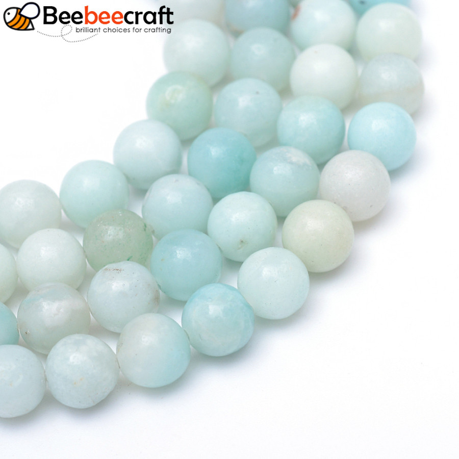Dây Chuyền Hạt Đá Amazonite 4-5mm, 83-93 Cái/Sợi, 14.5-15.3 Inches