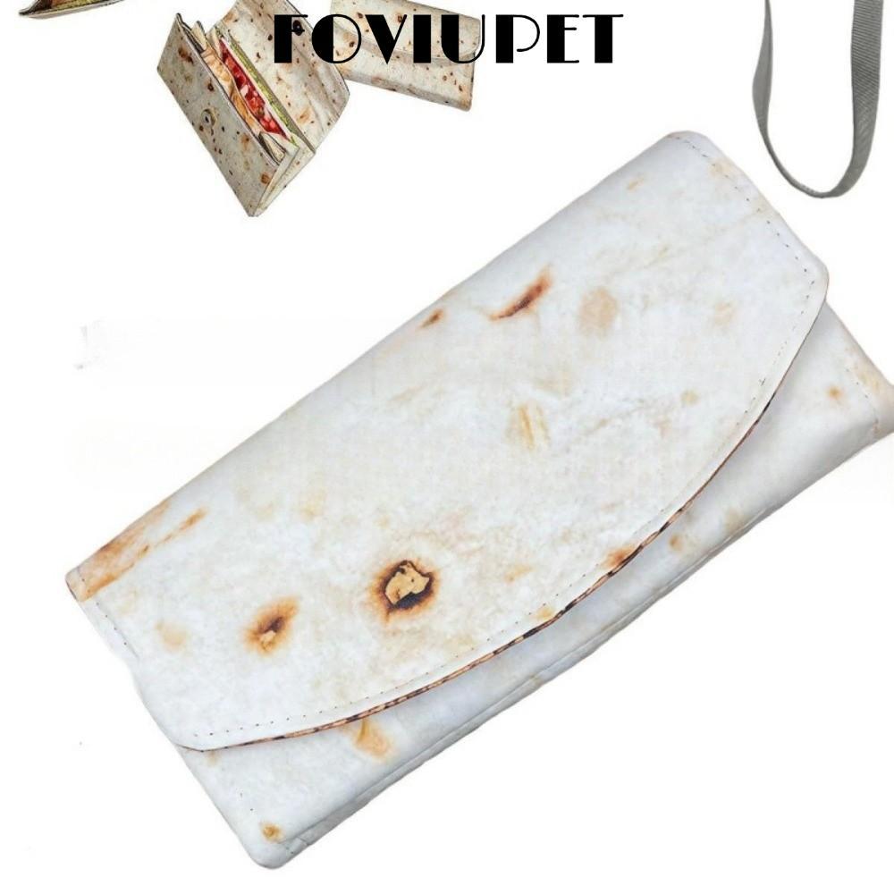 FOVIUPET Ví Burrito FOVIUPET, có khe cắm thẻ Kẹp tiền xu nhiều ngăn, Ví đựng tiền xu có thể gập lại 