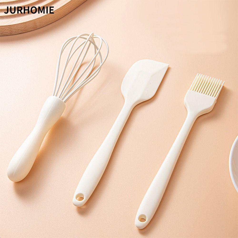 Tiện ích nhà bếp JURHOMIE, Dụng cụ nấu ăn chịu nhiệt màu trắng, Thiết kế công thái học Silicon Thiết