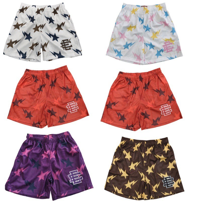 HDUC Eric Emanuel Casual sports pants, versatile candy-colored star-patterned limited edition quick-