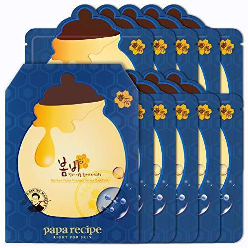 Gói khẩu trang mật ong Papa Recipe Bombee 25g * 10 tờ - Mặt nạ tấm, Chăm sóc da mặt, Serum dưỡng ẩm 
