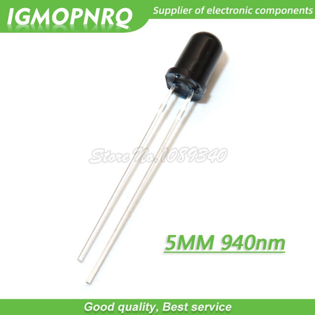 100 chiếc LED 5mm 940nm IR Nhận Diode Ống tròn Đèn IR GMOPNRQ