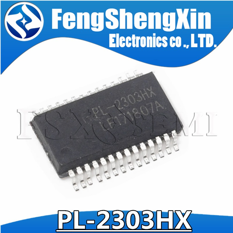 10 Cái / lốc PL2303HX PL-2303HX PL-2303 PL2303 USB Sang RS-232 Cầu Điều Khiển IC SSOP-28