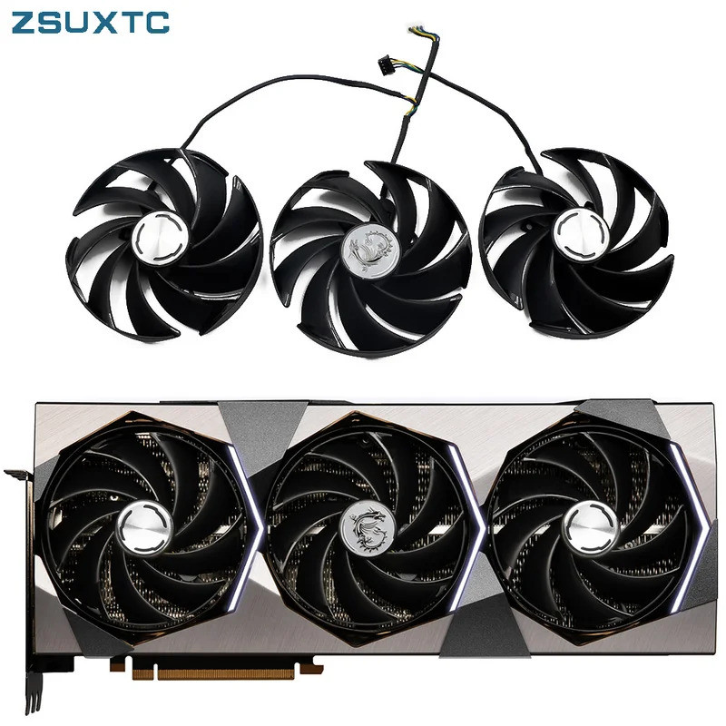 HL 95MMPLD10020B12HForMSIGeForceRTX4070Ti40804090Quạt Card Đồ Họa SUPRIMX RTX4080RTX4090 Quạt Card Đ