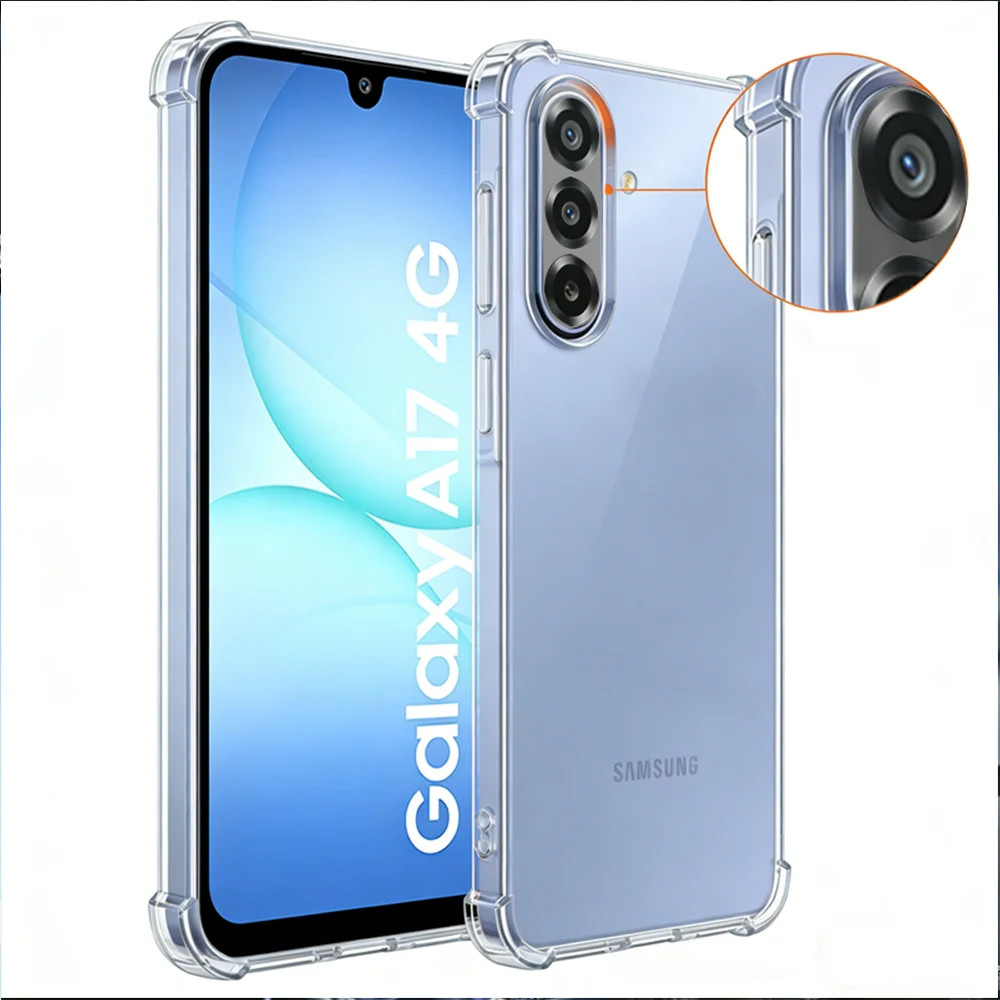 Ốp Điện Thoại Trong Suốt Mềm Cho Samsung Galaxy A17 4G Vỏ Trong Suốt Thời Trang Cho Samsung A17