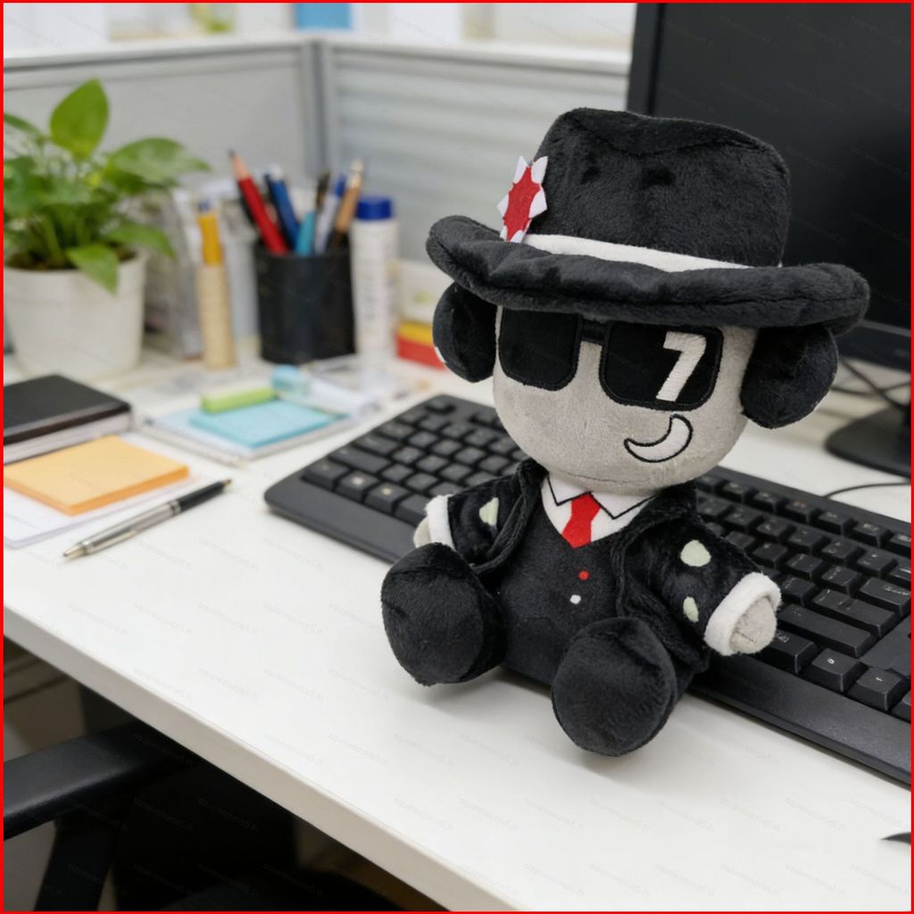 SQ5 Roblox Forsaken chance Plushie Suited Guy Sang Trọng Trò Chơi Đồng Hành Búp Bê QS5