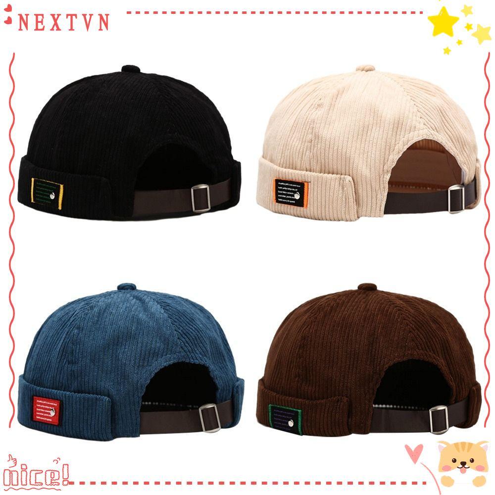 RUTHNISSI Beanie Hat, Corduroy Brimless Skullcap, Hip Hop Dạo Phố Docker Cap Xuân Thu