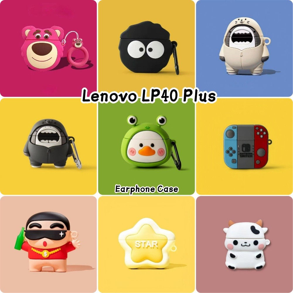 [Xu hướng phía trước] Dành cho Ốp lưng Lenovo LP40 Plus Niche Phim hoạt hình Vỏ tai nghe silicon mềm