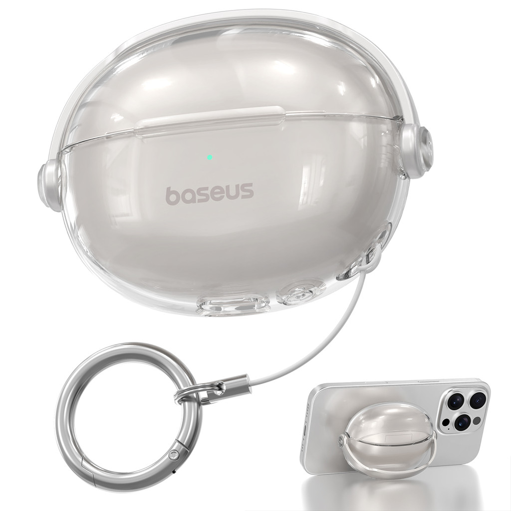 [Sẵn Sàng] Ốp Lưng Cho Baseus Bowie MC1 / MC1 Pro TPU Trong Suốt Mềm Bảo Vệ Tai Nghe Có Chân Đế