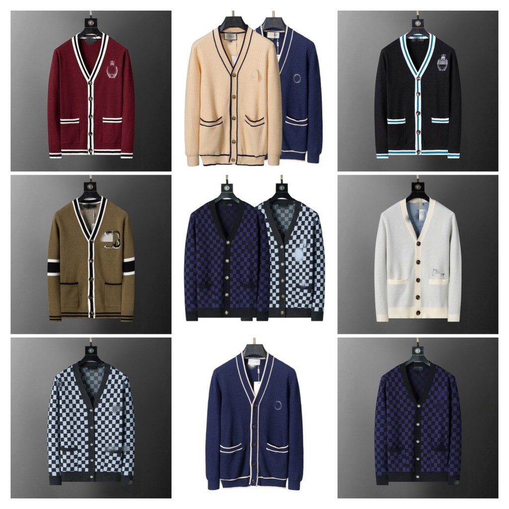 DG7502 Áo Len Nam Thu Đông Dệt Kim Thời Trang Ấm Áp Áo Khoác Nam