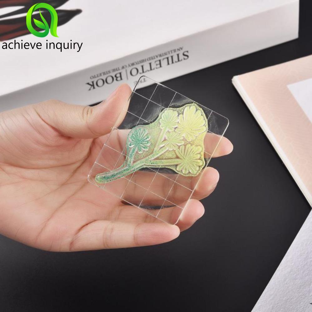 achieve inquiry ACHIEVE INQUID Tem Khối Sáng Tạo Hộ Gia Đình Acrylic Handmade Bền 2023 Seal Stamp Bl
