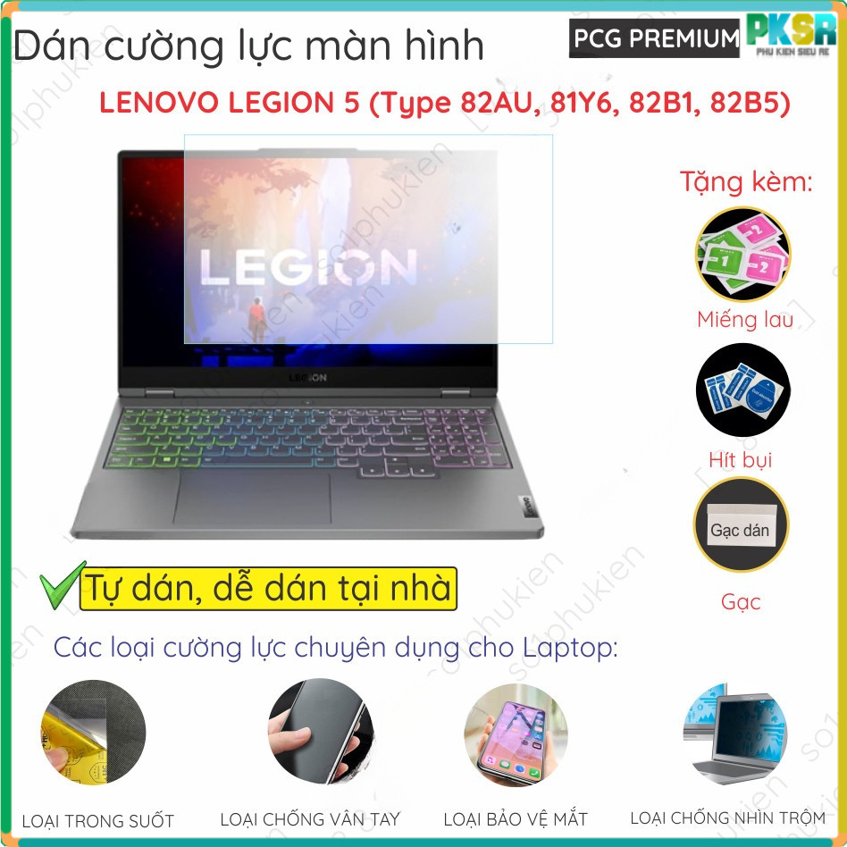 Dán màn hình cường lực Lenovo Legion Pro 5 15IMH05H 15ARH05H 15IRX9 15IAH7 16IAH7H 16IRX9 16AHP9 16A