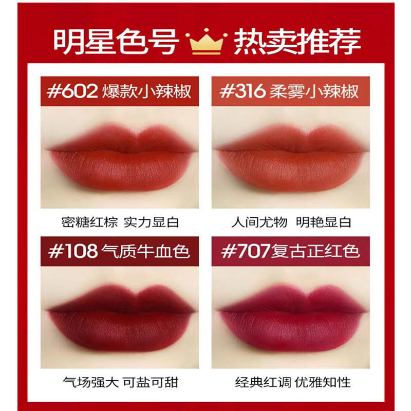 Hàng sẵn có Vận chuyển nhanh Chính hãng MAC DIVER Bullet Lipstick 602 Pepper Matte 316 Hyuna Color 6