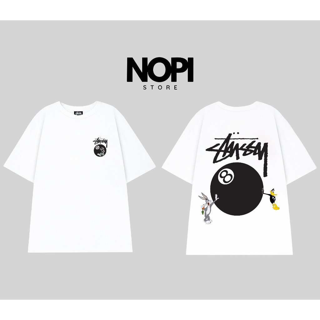 (COD) ÁO THUN STUSSY RABBIT AND DUCK FORM RỘNG NAM NỮ UNISEX VẢI COTTON CAO CẤP DÀY DẶN - NOPI STORE