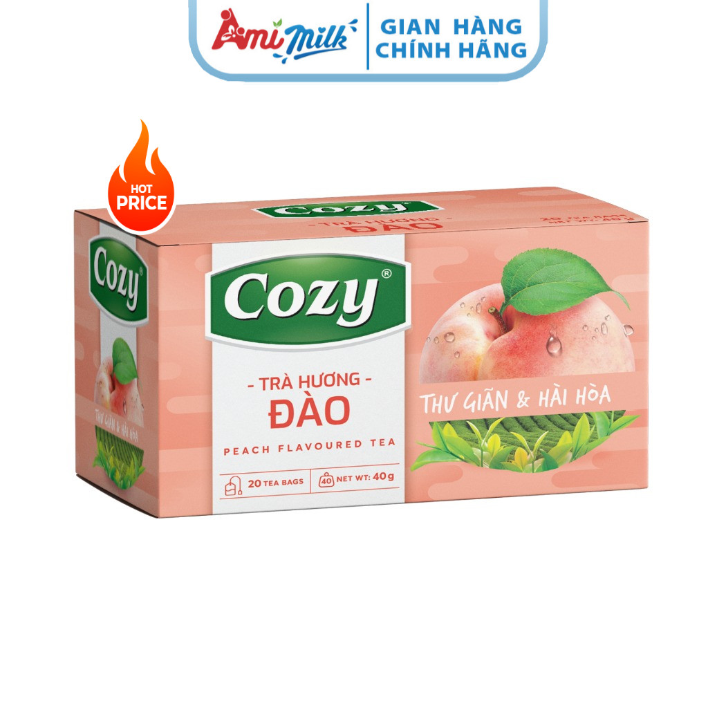 [Cozy] Trà Túi Lọc Cozy Hương Đào – Hộp 40g