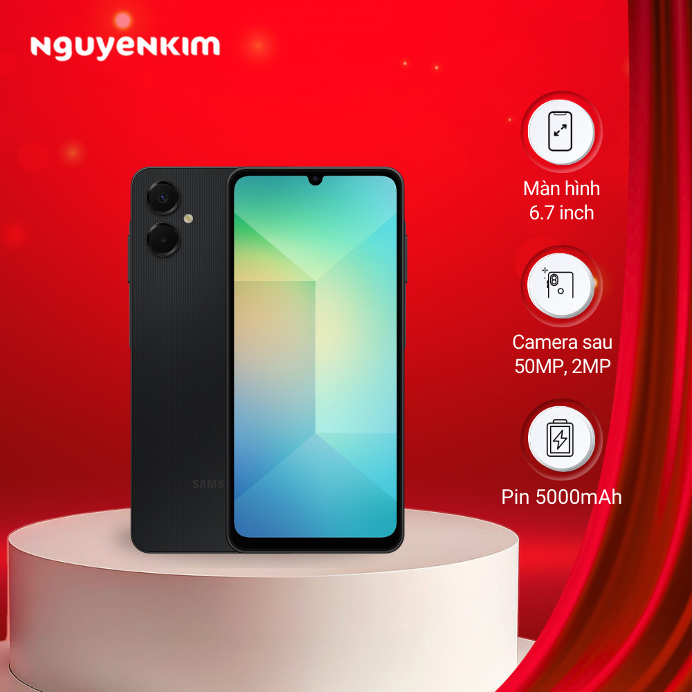 Điện thoại Samsung Galaxy A06 5G 4GB/128GB Đen (SM-A066B/DS)